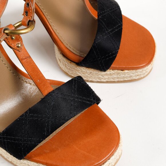 Marc Jacobs Brown & Black Strappy Heels - Picture 6 of 12